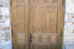 Puerta exterior de madera