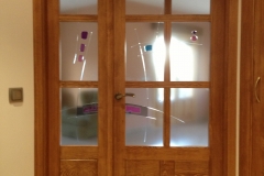Puerta interior con cristales